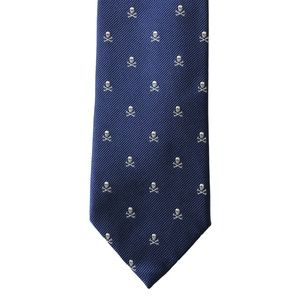 J. Crew Skull and Crossbones Narrow Silk Neck Tie